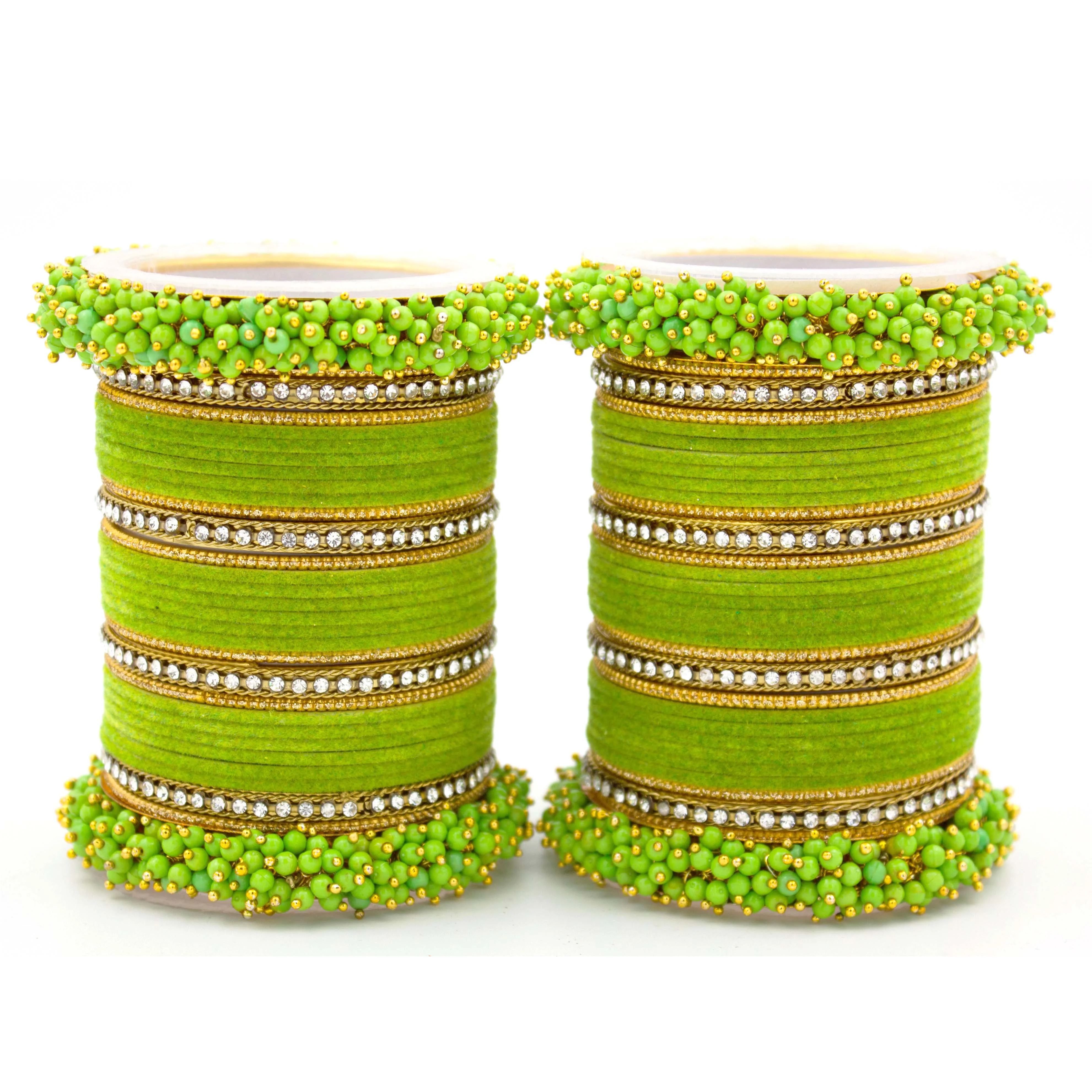 Set of 2 Fancy Bridal Bangle sets by Leshya - Image 13