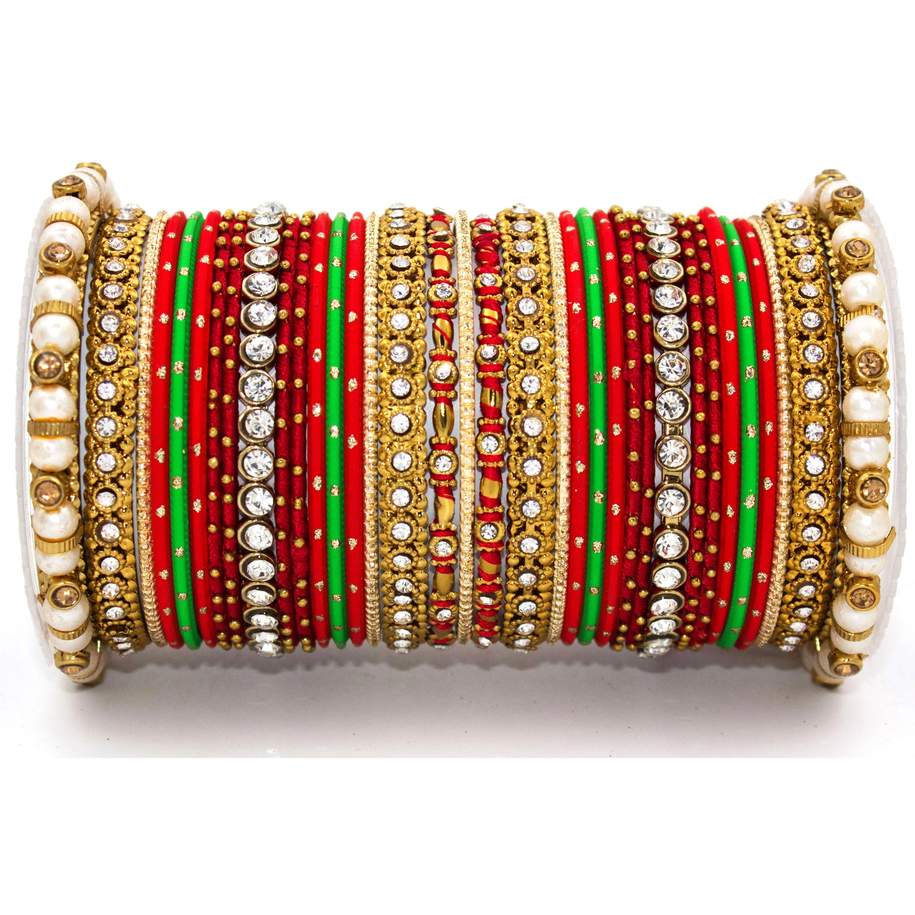 Set of 2 Fancy Bridal Bangle sets by Leshya - Image 5