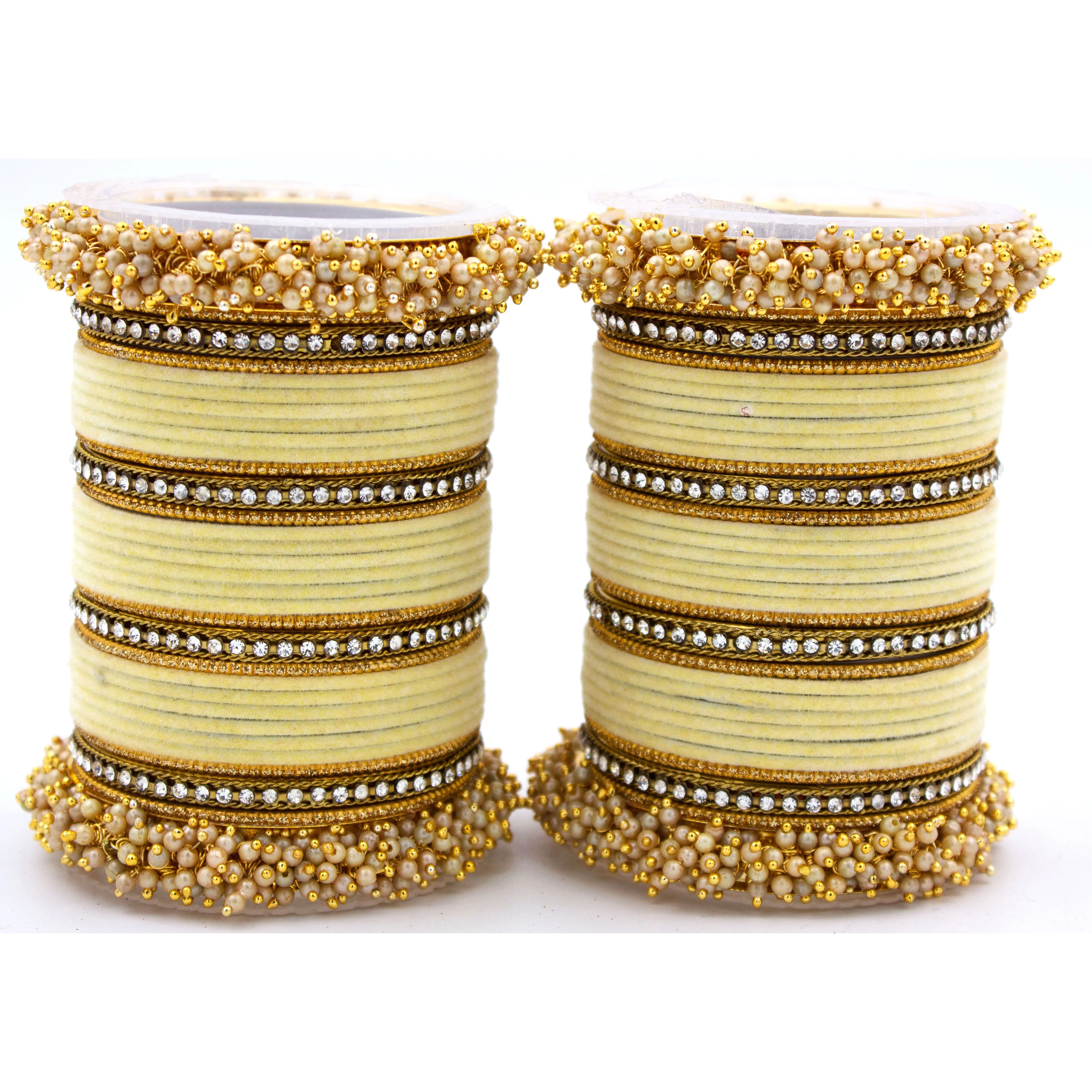 Set of 2 Fancy Bridal Bangle sets by Leshya - Image 8