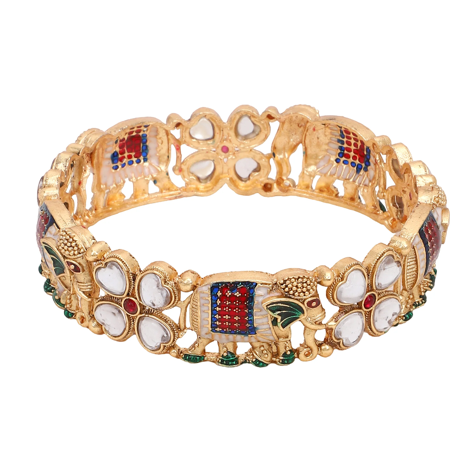 Set of 2 Golden Elephant Bracelets by Leshya - Image 3