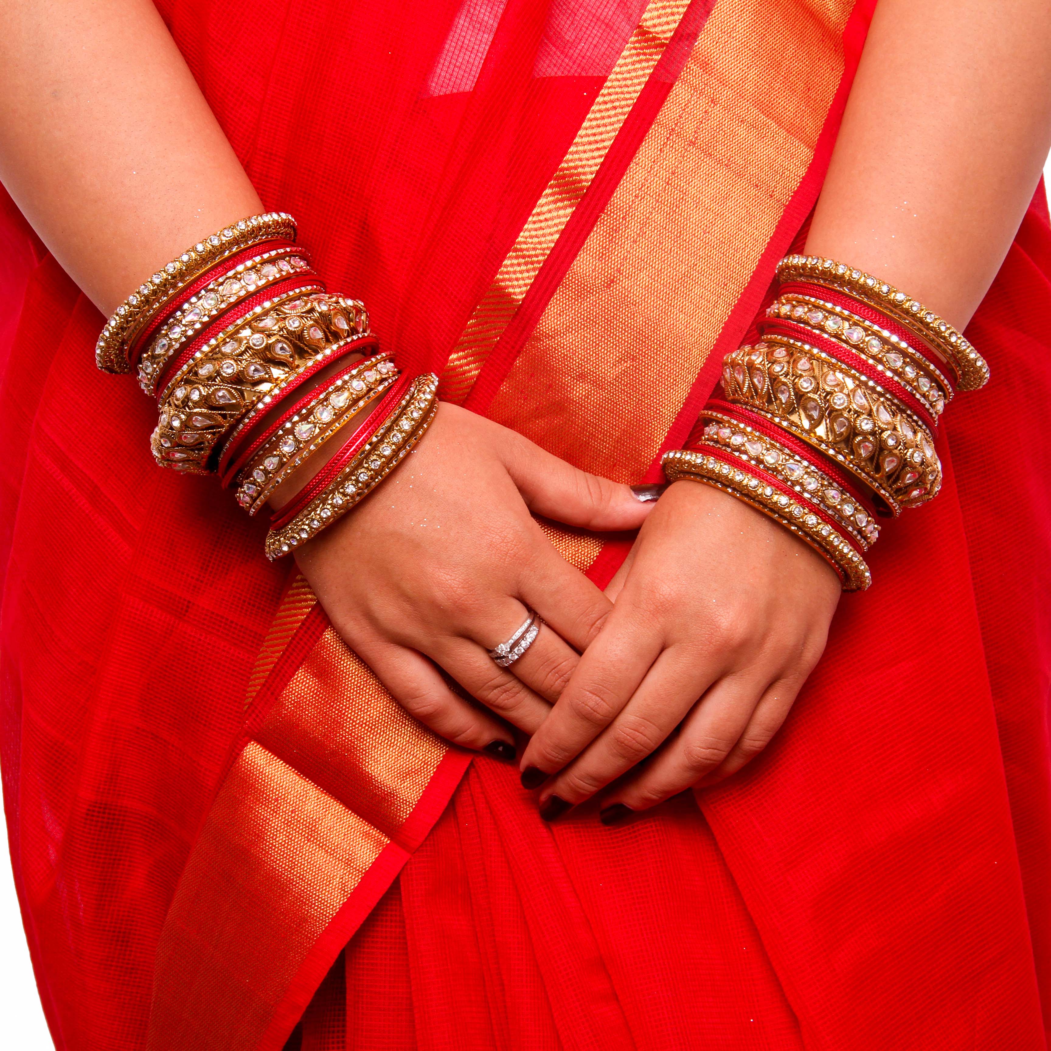 Set of 2 Kundan Bangle Set With Chakri Kada (Plus Size) - Image 2