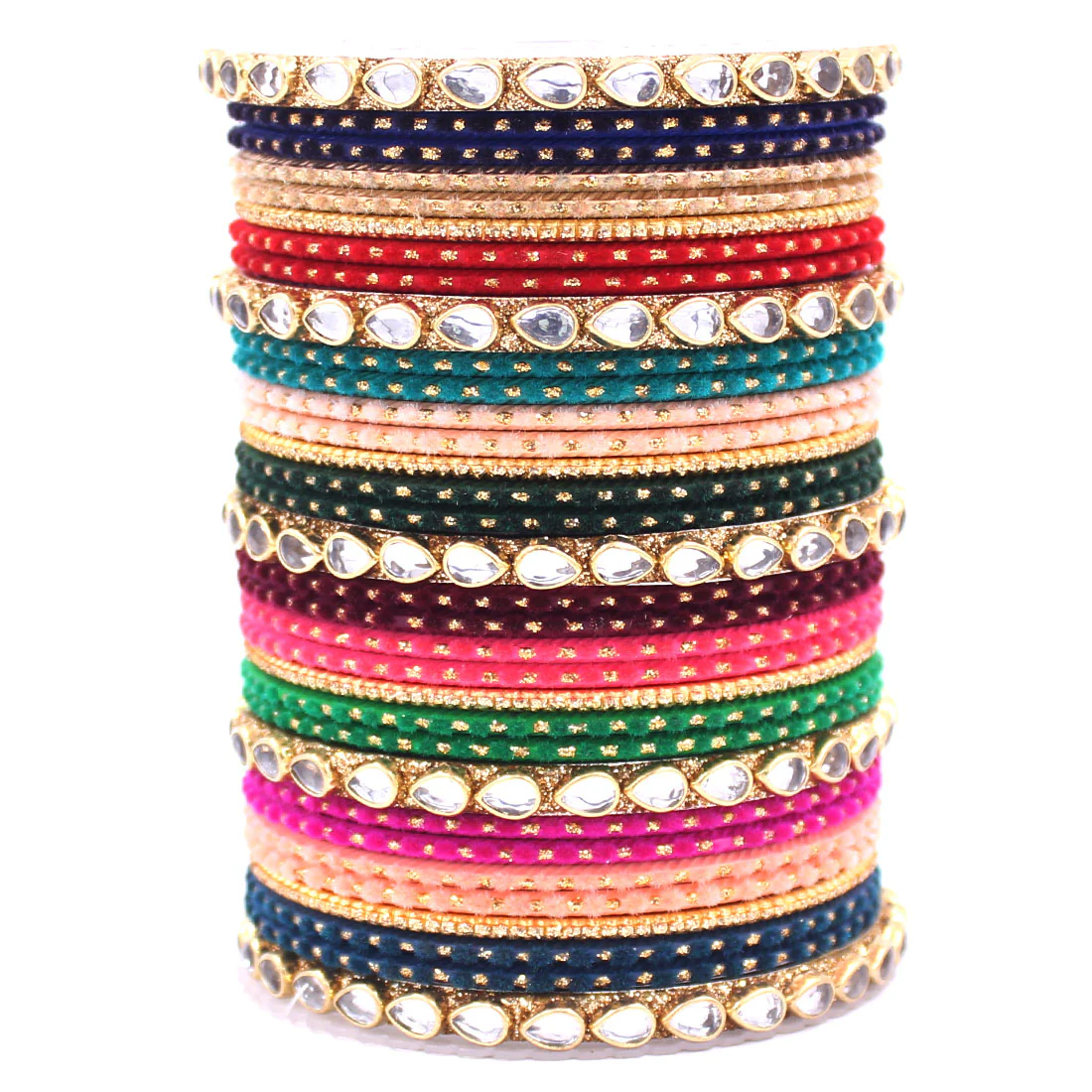 Set of 2 Multi Colour Bangle Set by Leshya - Image 3