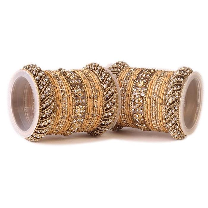 Set of 2 Traditional Colored Silk Thread Bangle Set - Image 12