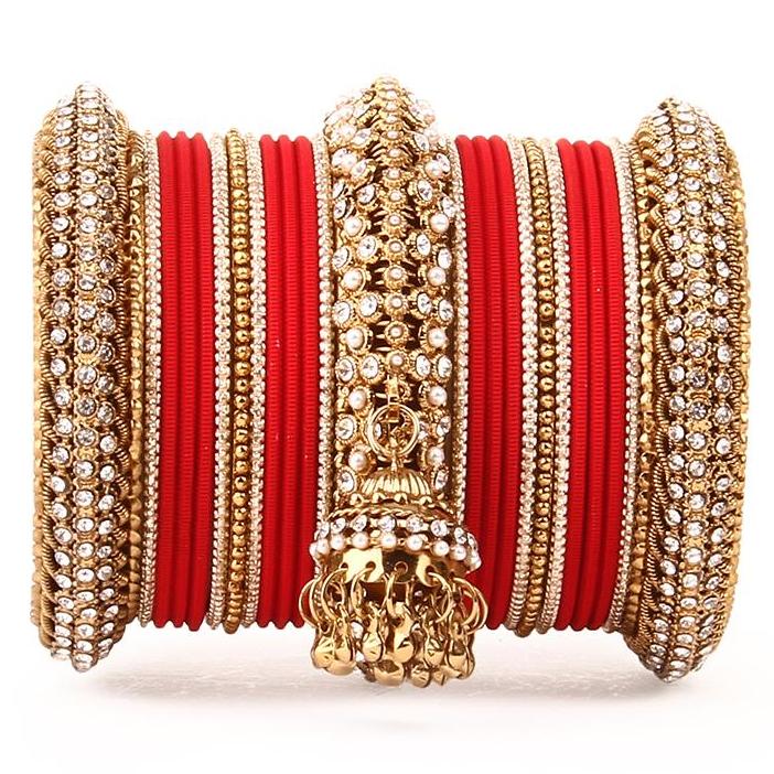 Set of 2 Traditional Jhumki Bangle Set - Image 7
