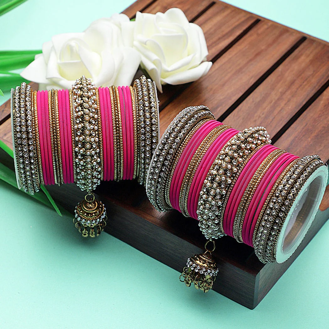 Set of 2 Traditional Jhumki Bangle Set - Image 3