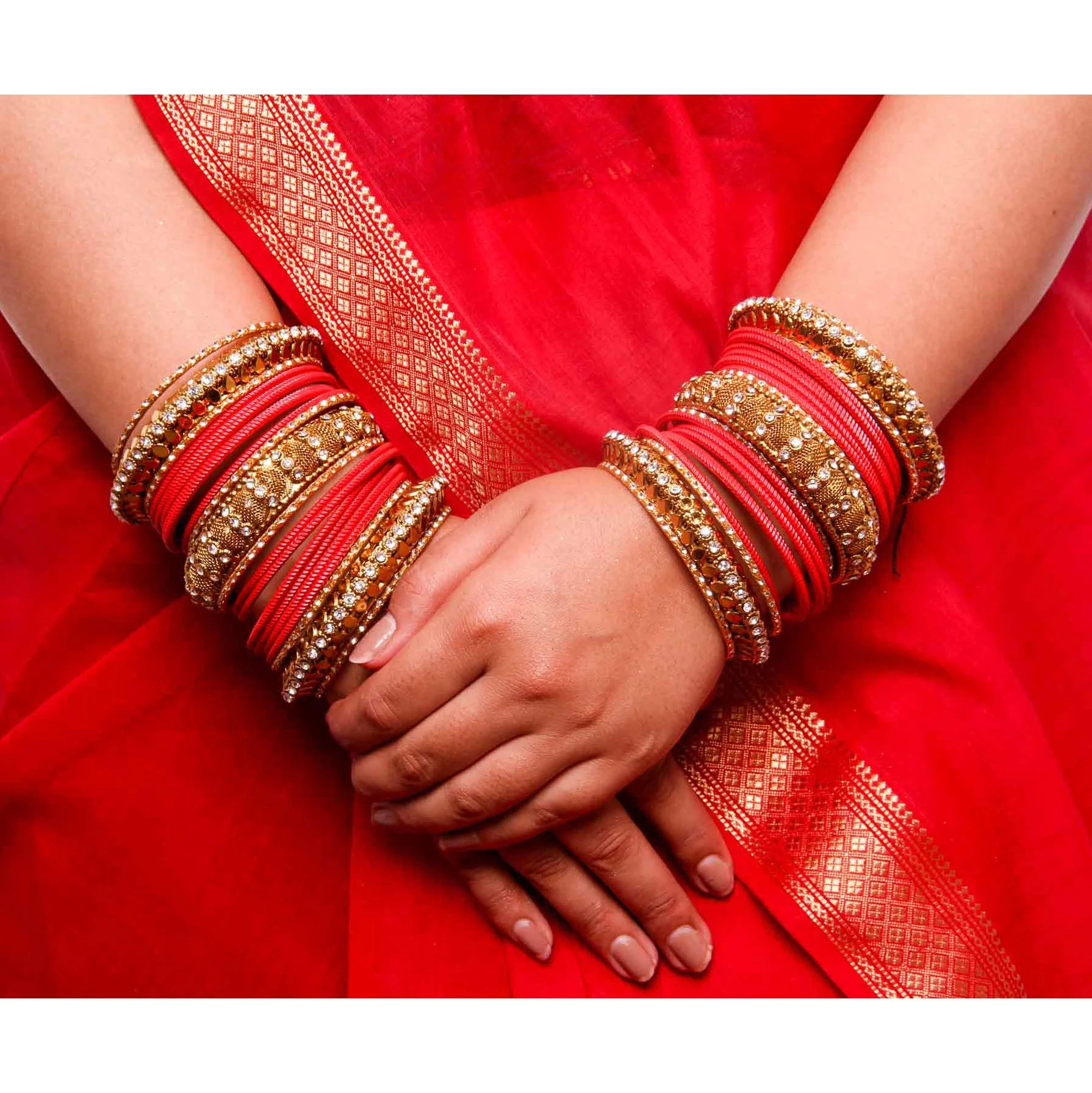 Set of 2 Traditional Solid Colored Bangle Set - Image 10