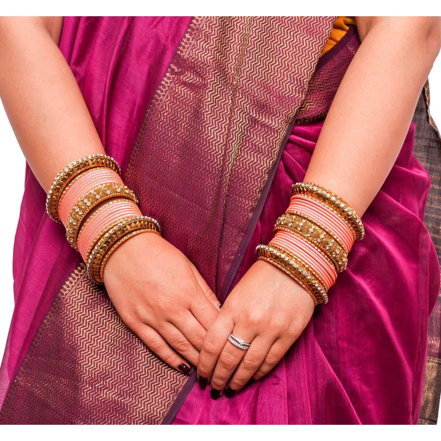 Set of 2 Traditional Solid Colored Bangle Set - Image 12