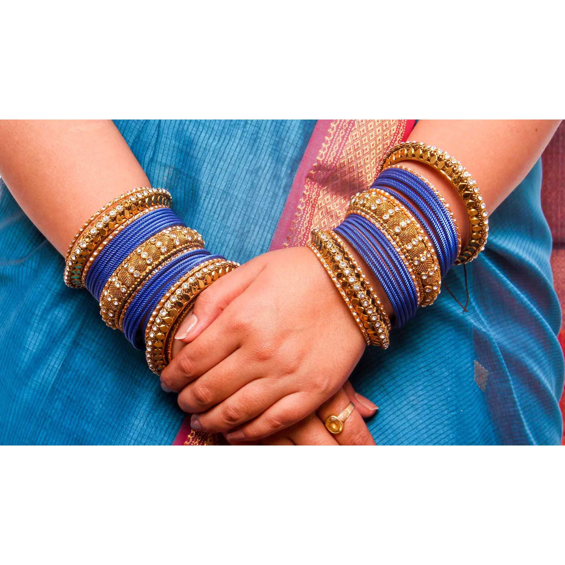 Set of 2 Traditional Solid Colored Bangle Set - Image 6