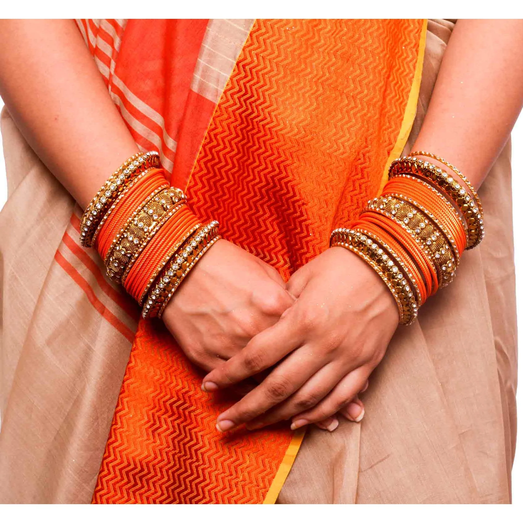 Set of 2 Traditional Solid Colored Bangle Set - Image 4