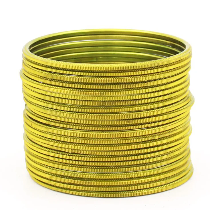 Set of 24 Dual Texture Metal Bangles by Leshya (Plus Size) - Image 14
