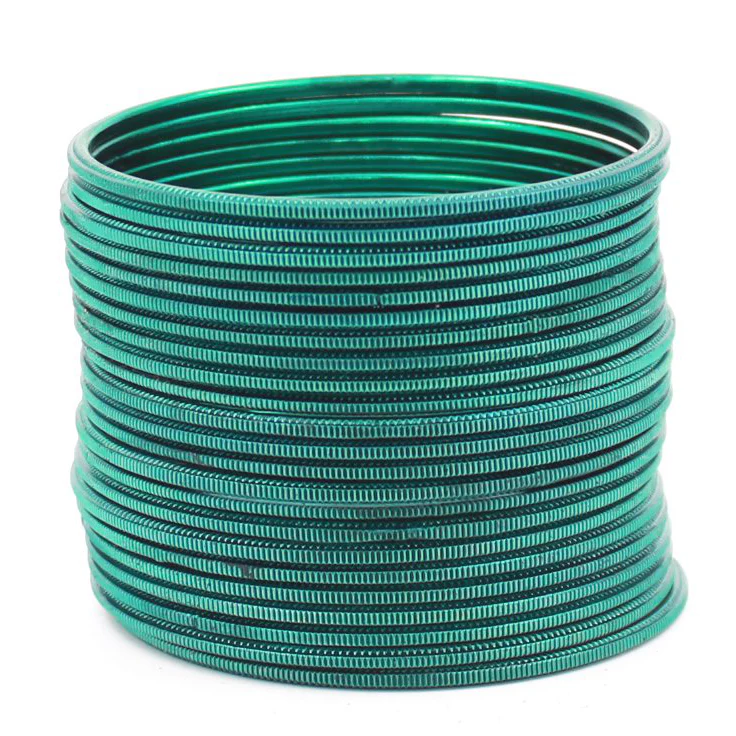 Set of 24 Dual Texture Metal Bangles by Leshya (Plus Size) - Image 15