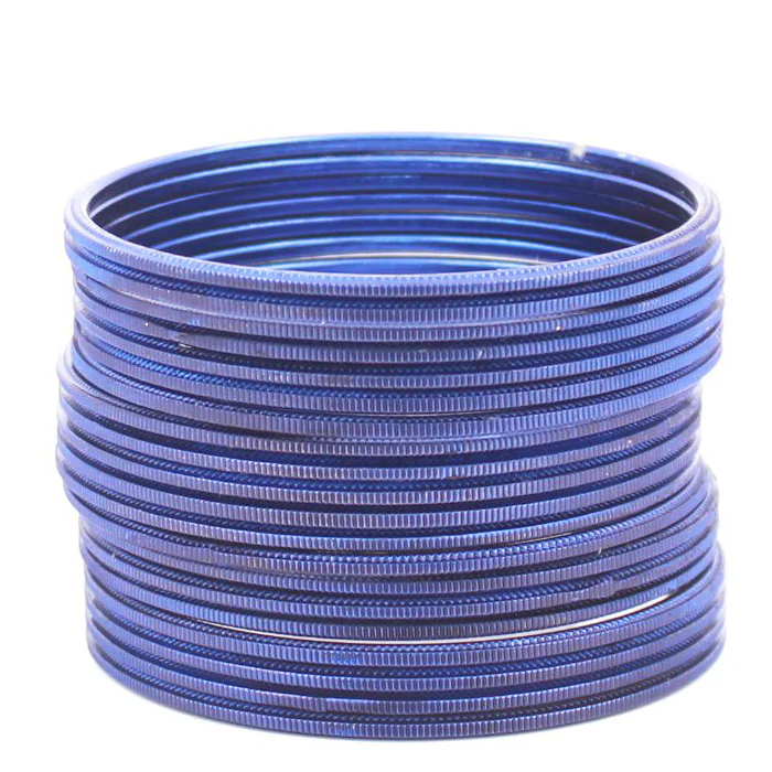 Set of 24 Dual Texture Metal Bangles by Leshya (Plus Size) - Image 16