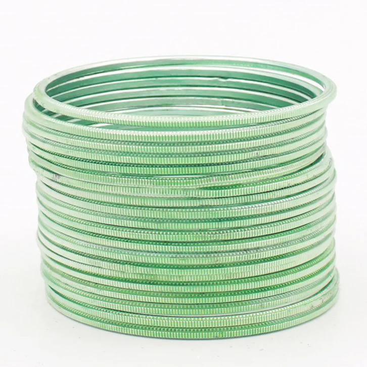 Set of 24 Dual Texture Metal Bangles by Leshya (Plus Size) - Image 18