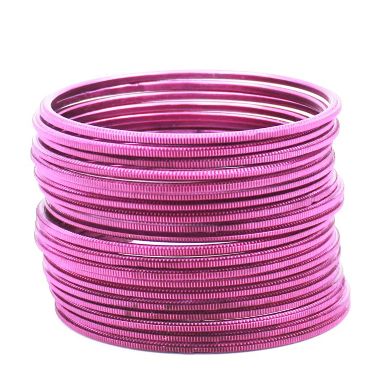 Set of 24 Dual Texture Metal Bangles by Leshya (Plus Size) - Image 19
