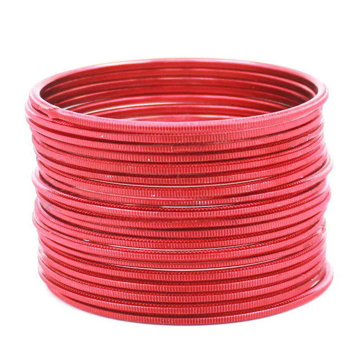 Set of 24 Dual Texture Metal Bangles by Leshya (Plus Size) - Image 3