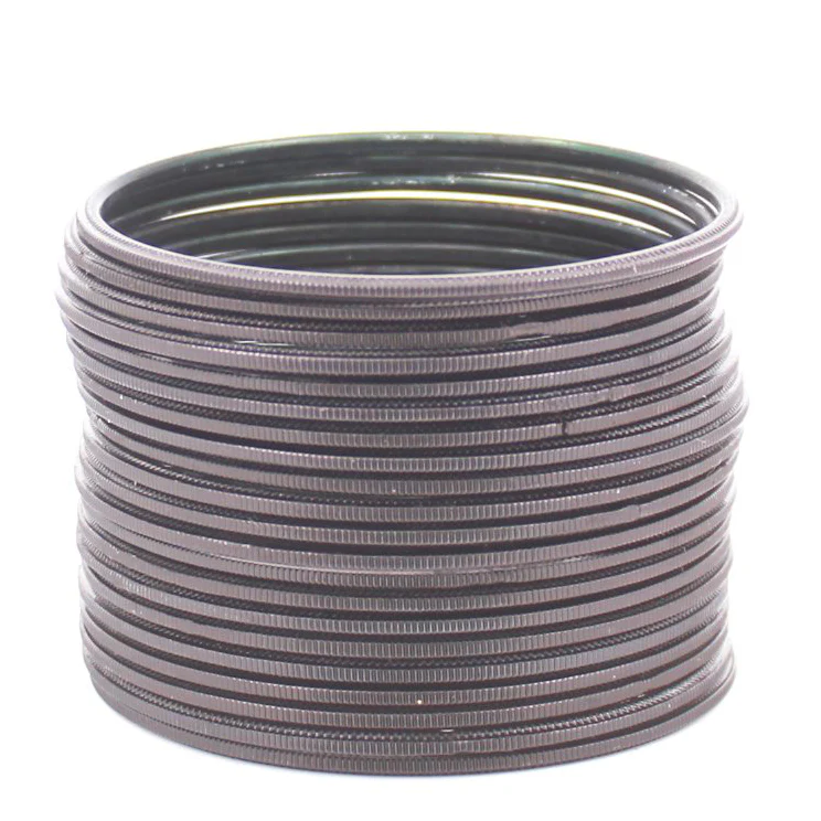 Set of 24 Dual Texture Metal Bangles by Leshya (Plus Size) - Image 5