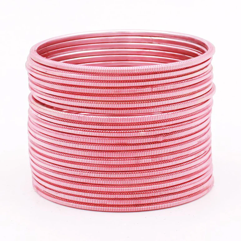Set of 24 Dual Texture Metal Bangles by Leshya (Plus Size) - Image 7