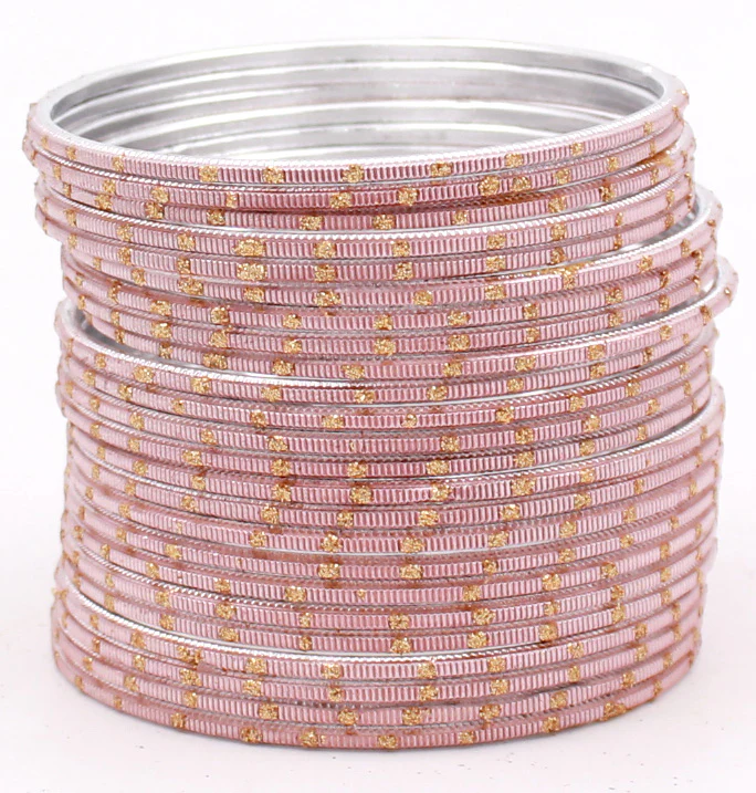Set of 24 Dual Tone Bangles with Golden Glitter Boondh by Leshya (Plus Size) - Image 17
