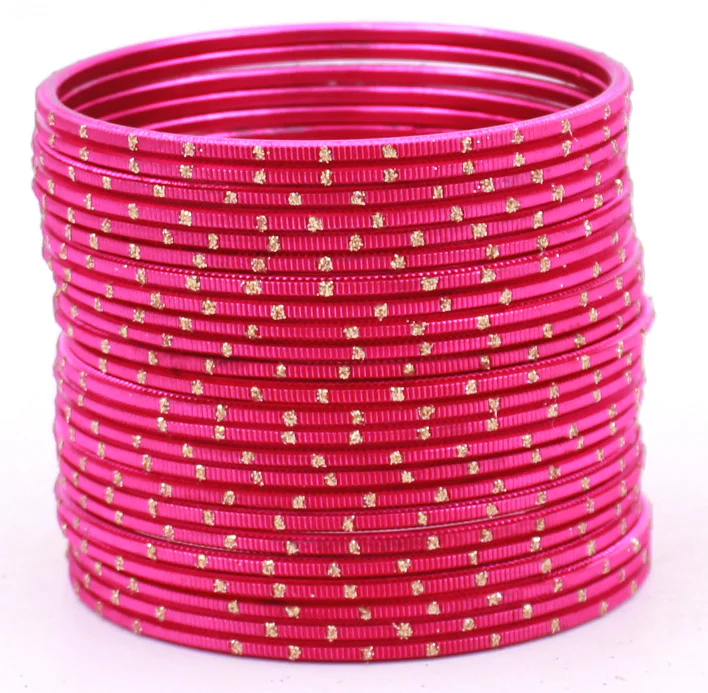 Set of 24 Dual Tone Bangles with Golden Glitter Boondh by Leshya (Plus Size) - Image 6