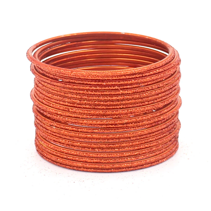 Set of 24 Glitter Bangles in Flat Shape by Leshya - Image 16