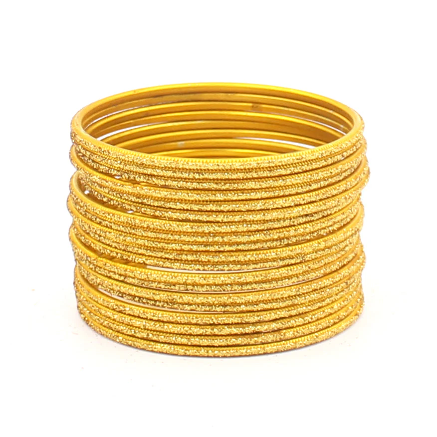 Set of 24 Glitter Bangles in Flat Shape by Leshya - Image 18