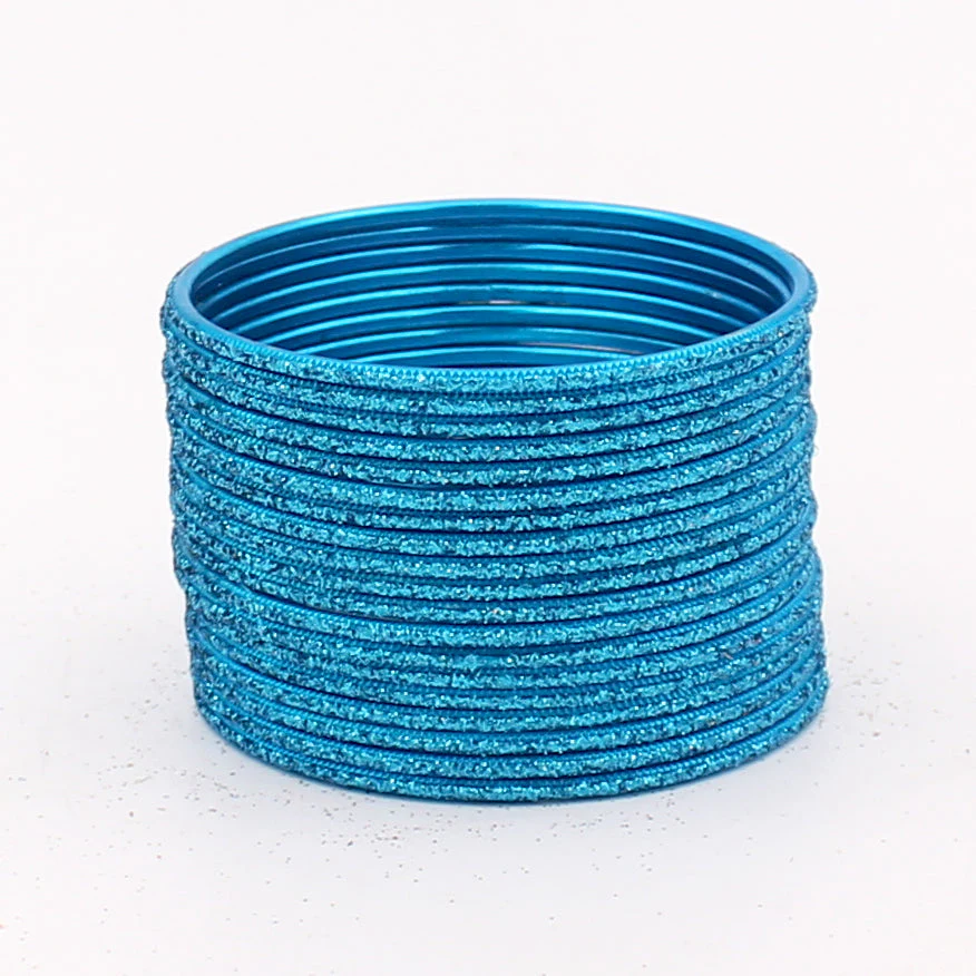 Set of 24 Glitter Bangles in Flat Shape by Leshya - Image 19