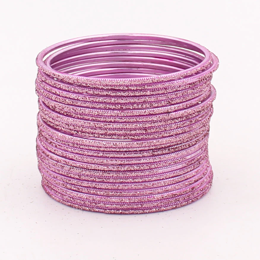 Set of 24 Glitter Bangles in Flat Shape by Leshya - Image 2