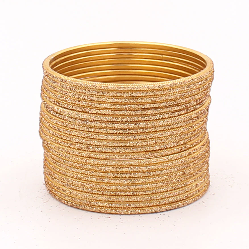 Set of 24 Glitter Bangles in Flat Shape by Leshya - Image 22