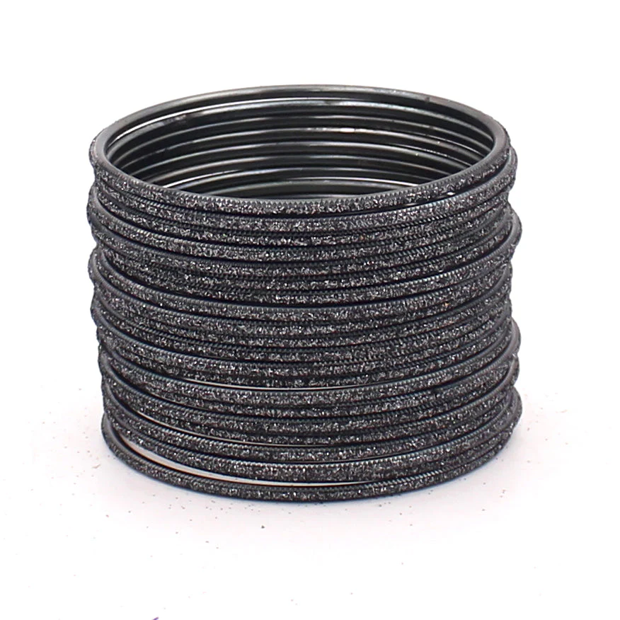 Set of 24 Glitter Bangles in Flat Shape by Leshya - Image 7