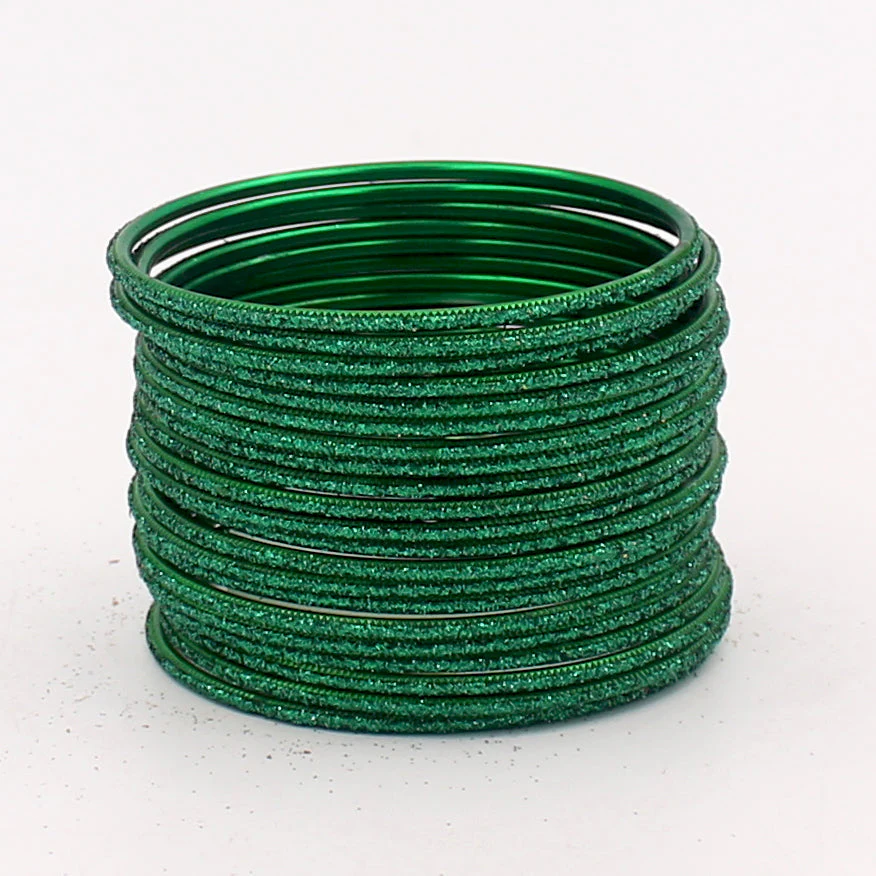 Set of 24 Glitter Bangles in Flat Shape by Leshya - Image 8