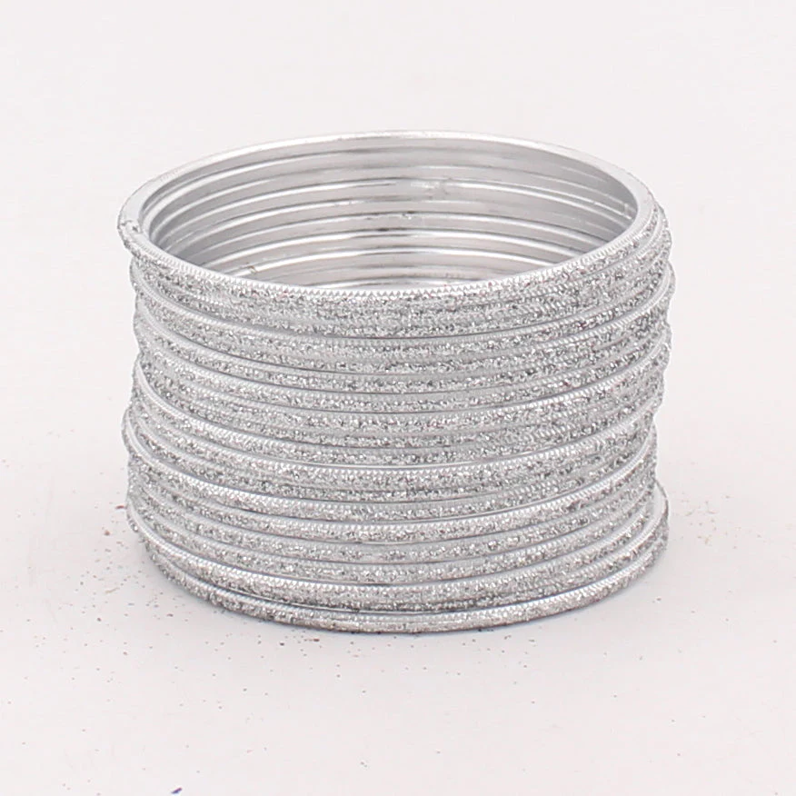 Set of 24 Glitter Bangles in Flat Shape by Leshya - Image 9