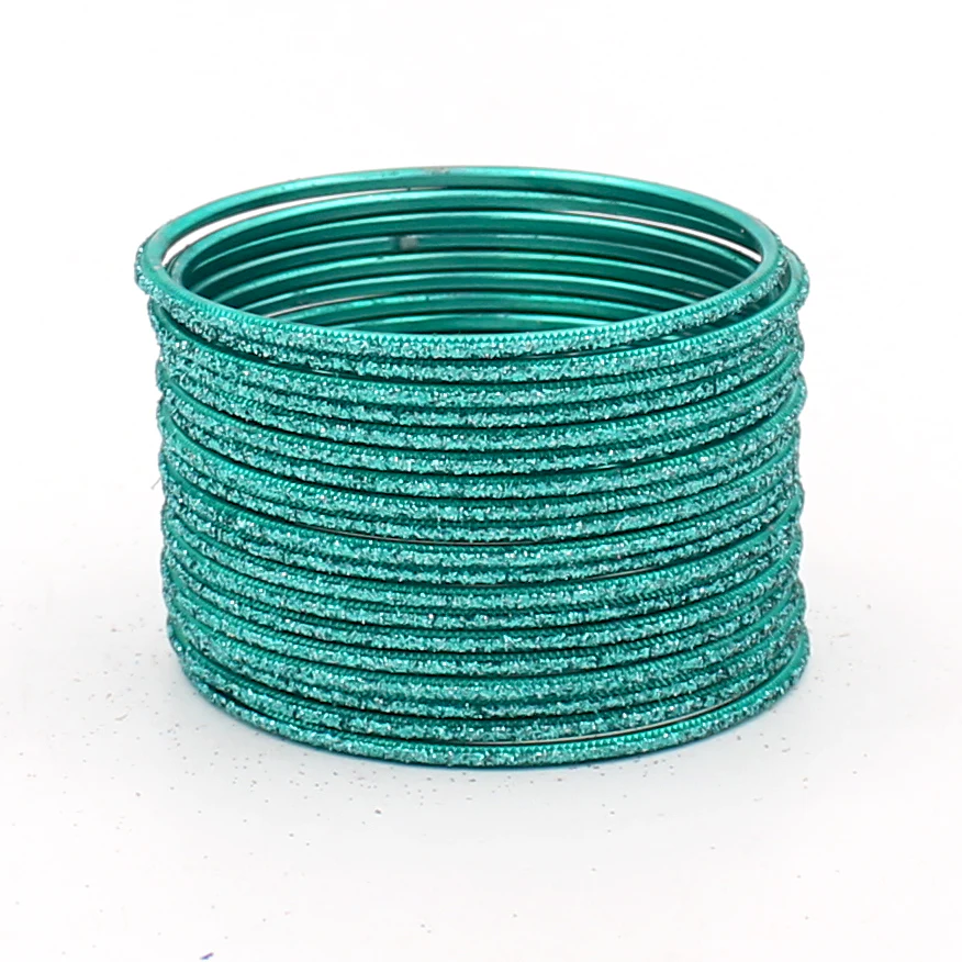 Set of 24 Glitter Bangles in Flat Shape by Leshya - Image 11
