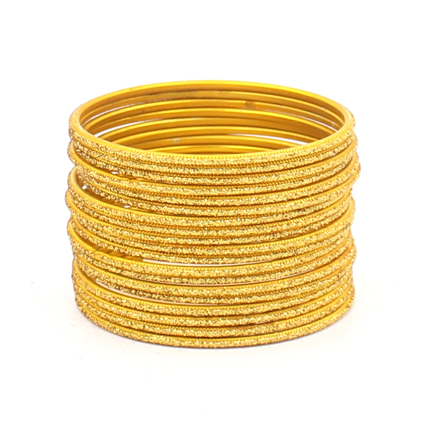 Set of 24 Glitter Bangles in Flat Shape by Leshya - Image 18