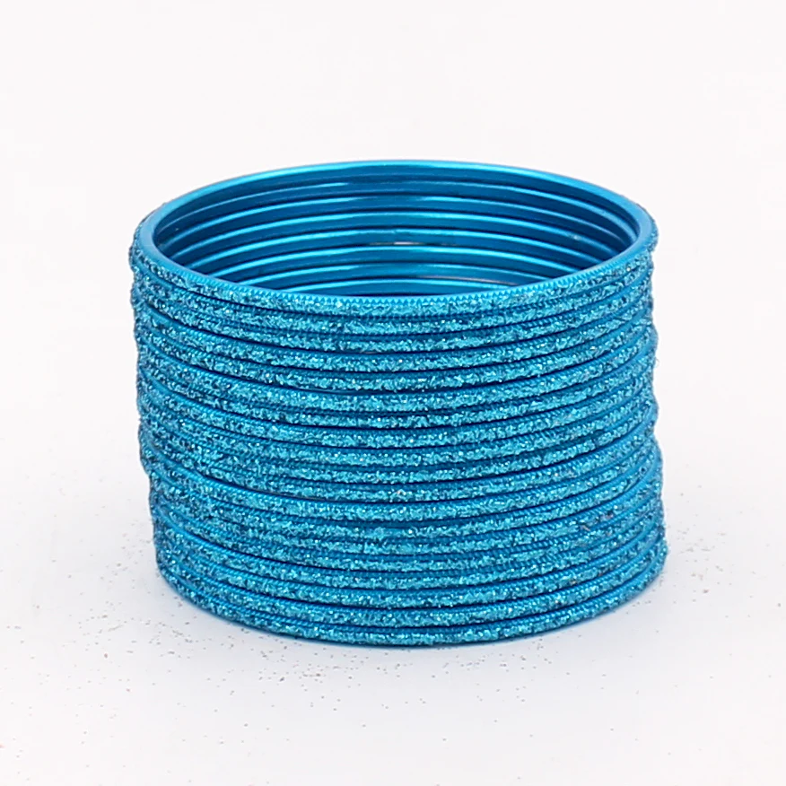 Set of 24 Glitter Bangles in Flat Shape by Leshya - Image 19