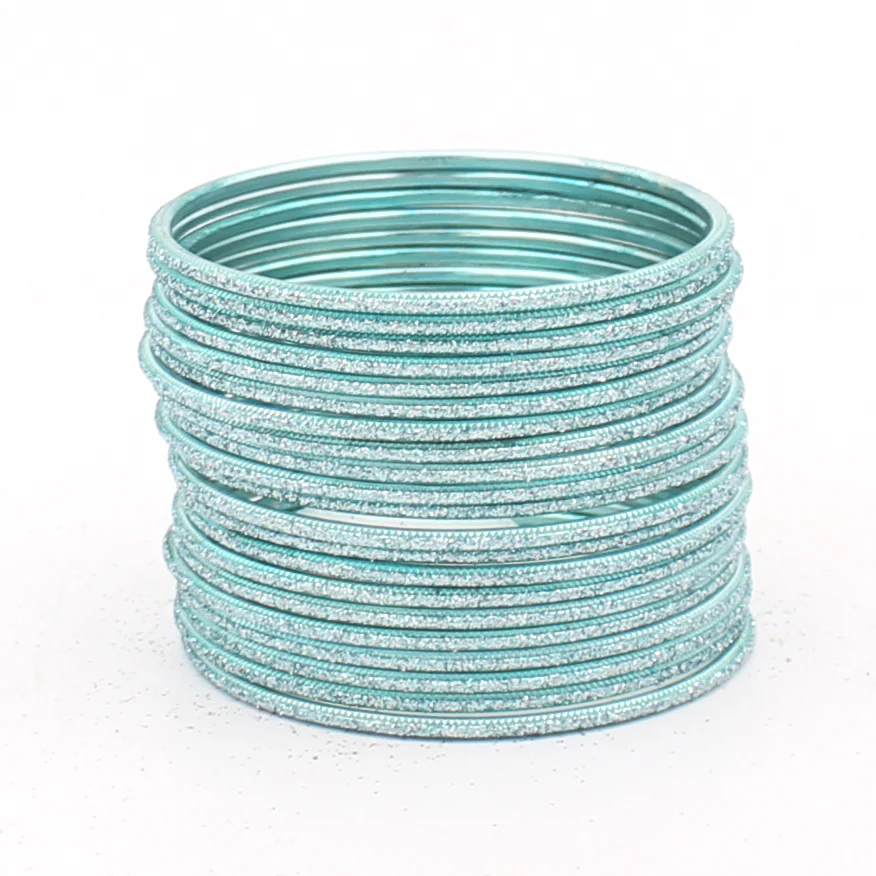 Set of 24 Glitter Bangles in Flat Shape by Leshya - Image 20