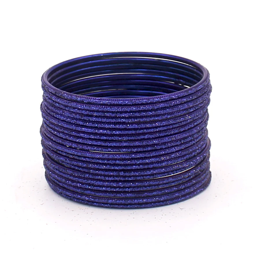 Set of 24 Glitter Bangles in Flat Shape by Leshya - Image 3