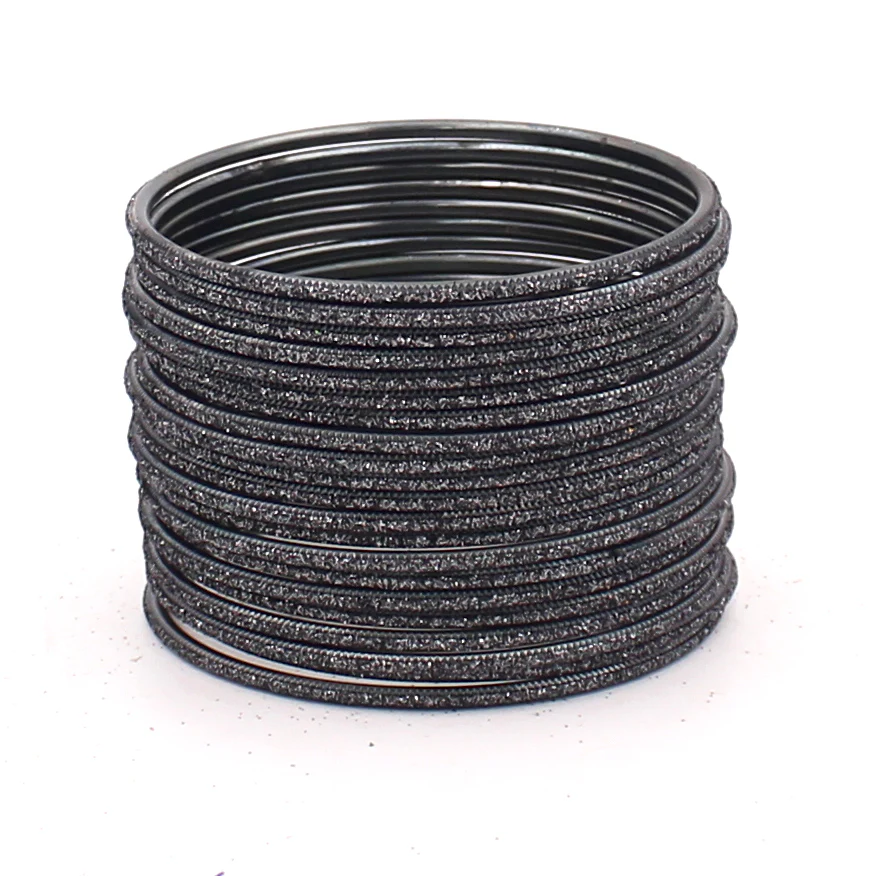 Set of 24 Glitter Bangles in Flat Shape by Leshya - Image 4