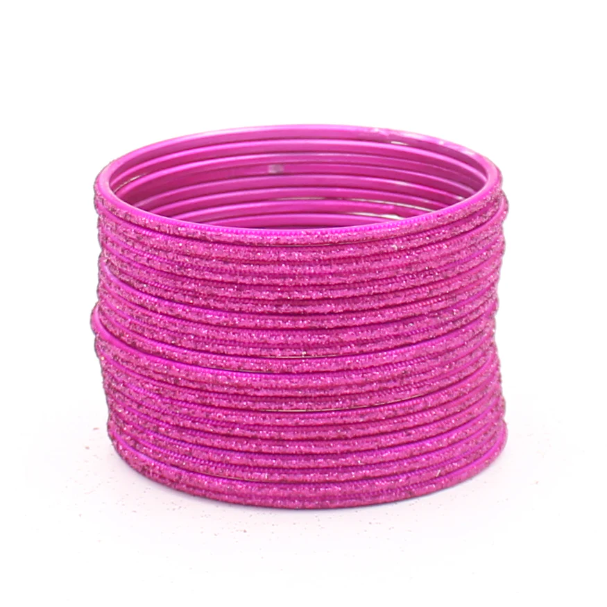 Set of 24 Glitter Bangles in Flat Shape by Leshya - Image 6
