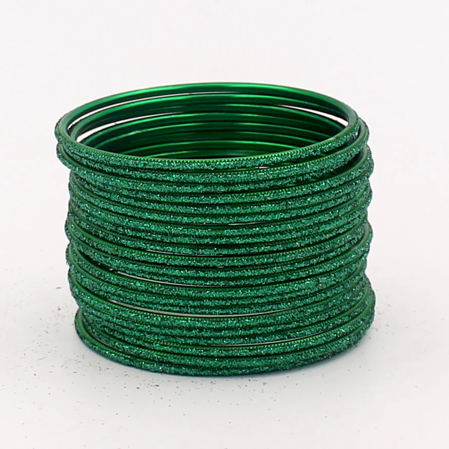 Set of 24 Glitter Bangles in Flat Shape by Leshya - Image 7