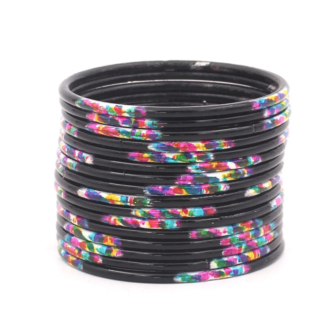 Set of 24 Hand Painted Waterproof Metal Bangles by Leshya - Image 3