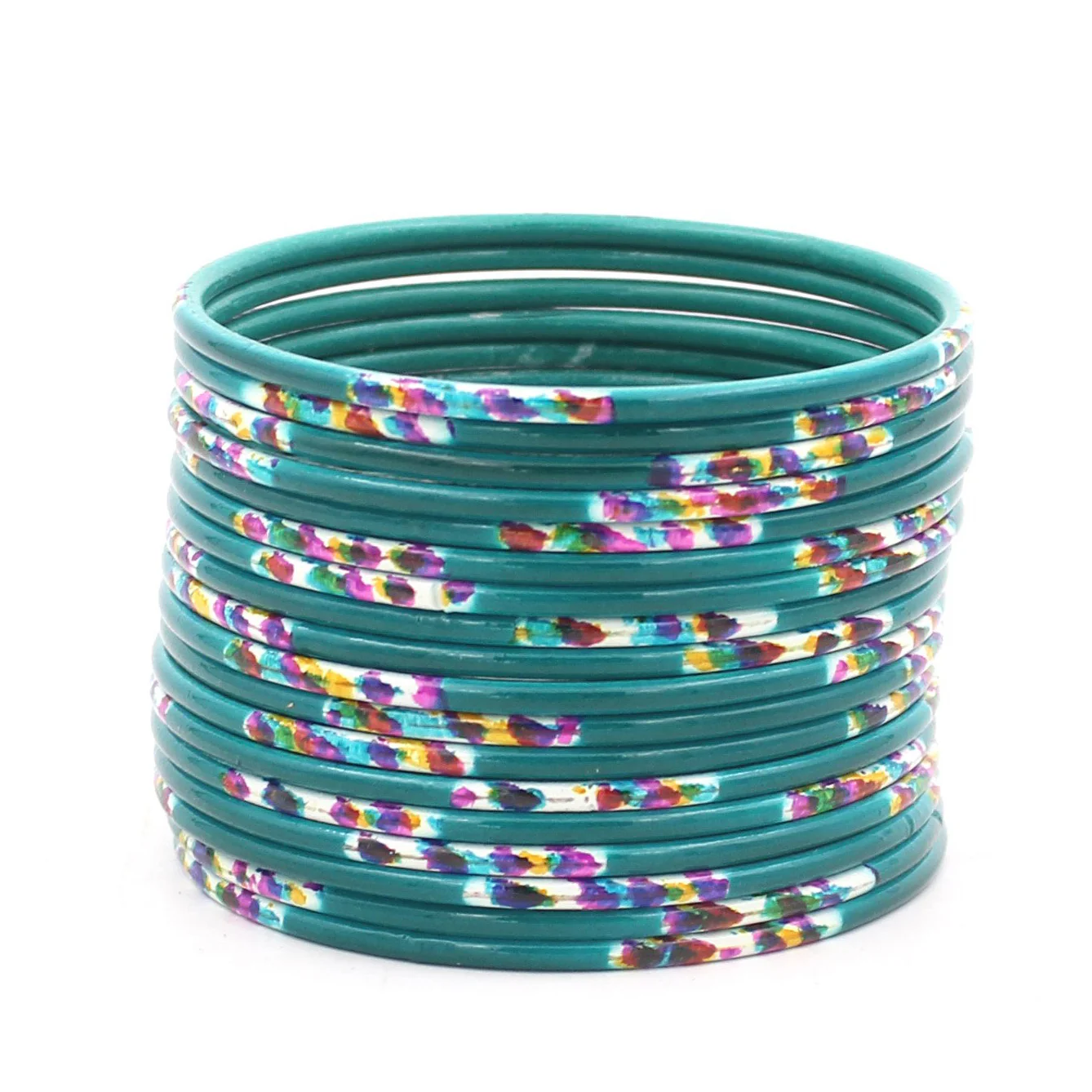 Set of 24 Hand Painted Waterproof Metal Bangles by Leshya - Image 8
