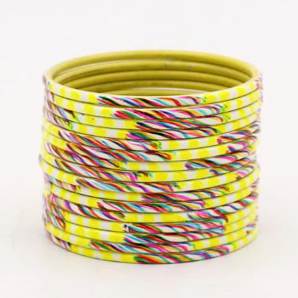 Set of 24 Hand Painted Waterproof Metal Bangles by Leshya (Plus Size) - Image 5