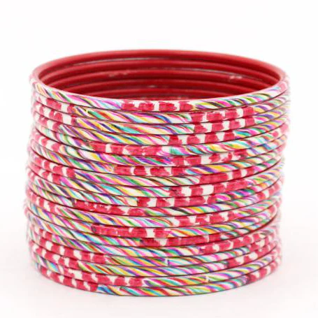 Set of 24 Hand Painted Waterproof Metal Bangles by Leshya - Image 3