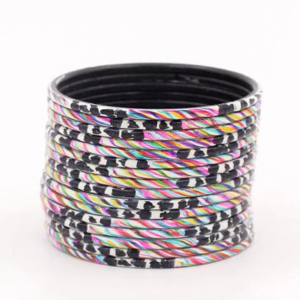 Set of 24 Hand Painted Waterproof Metal Bangles by Leshya - Image 7