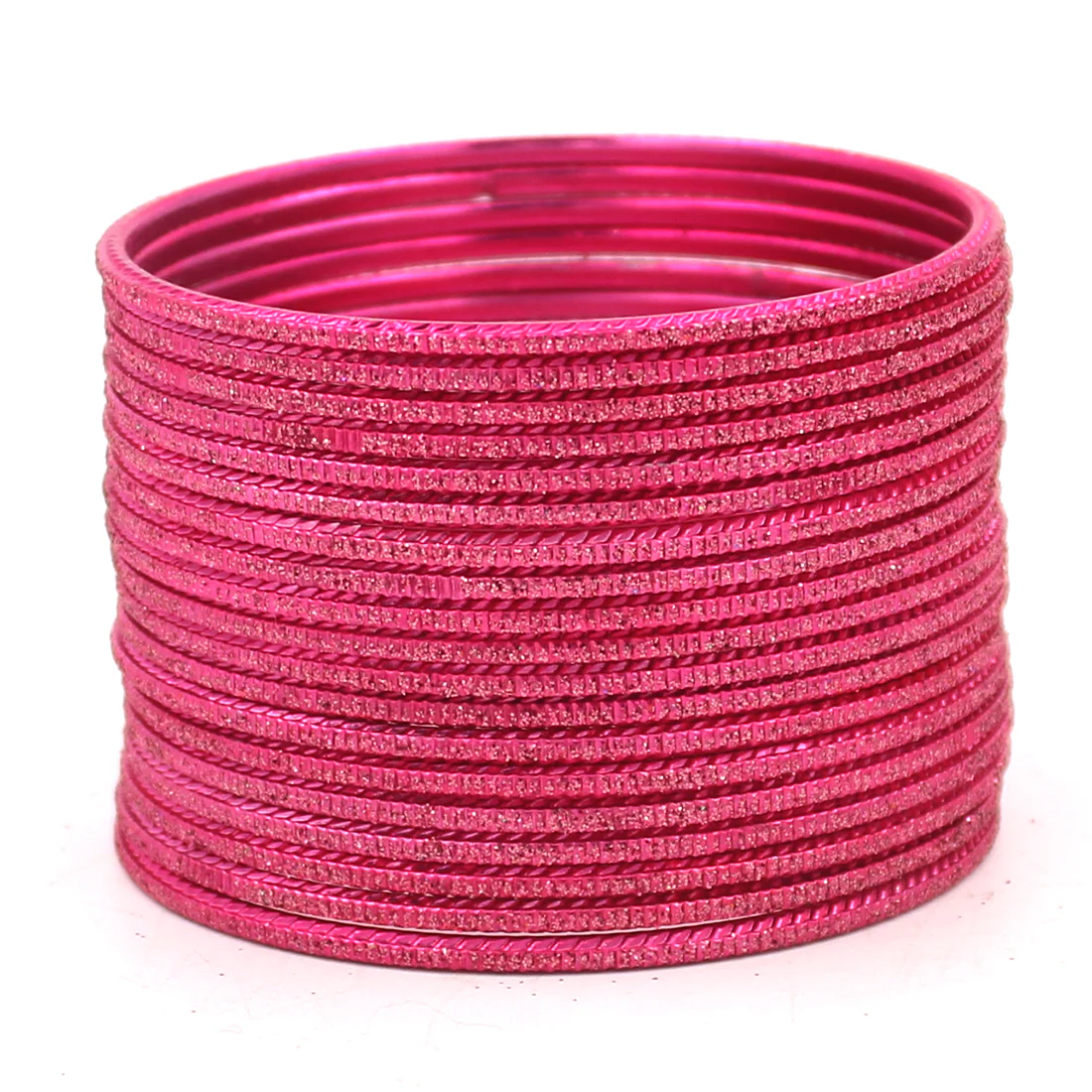 Set of 24 Lehar Glitter Metal Bangles by Leshya - Image 3