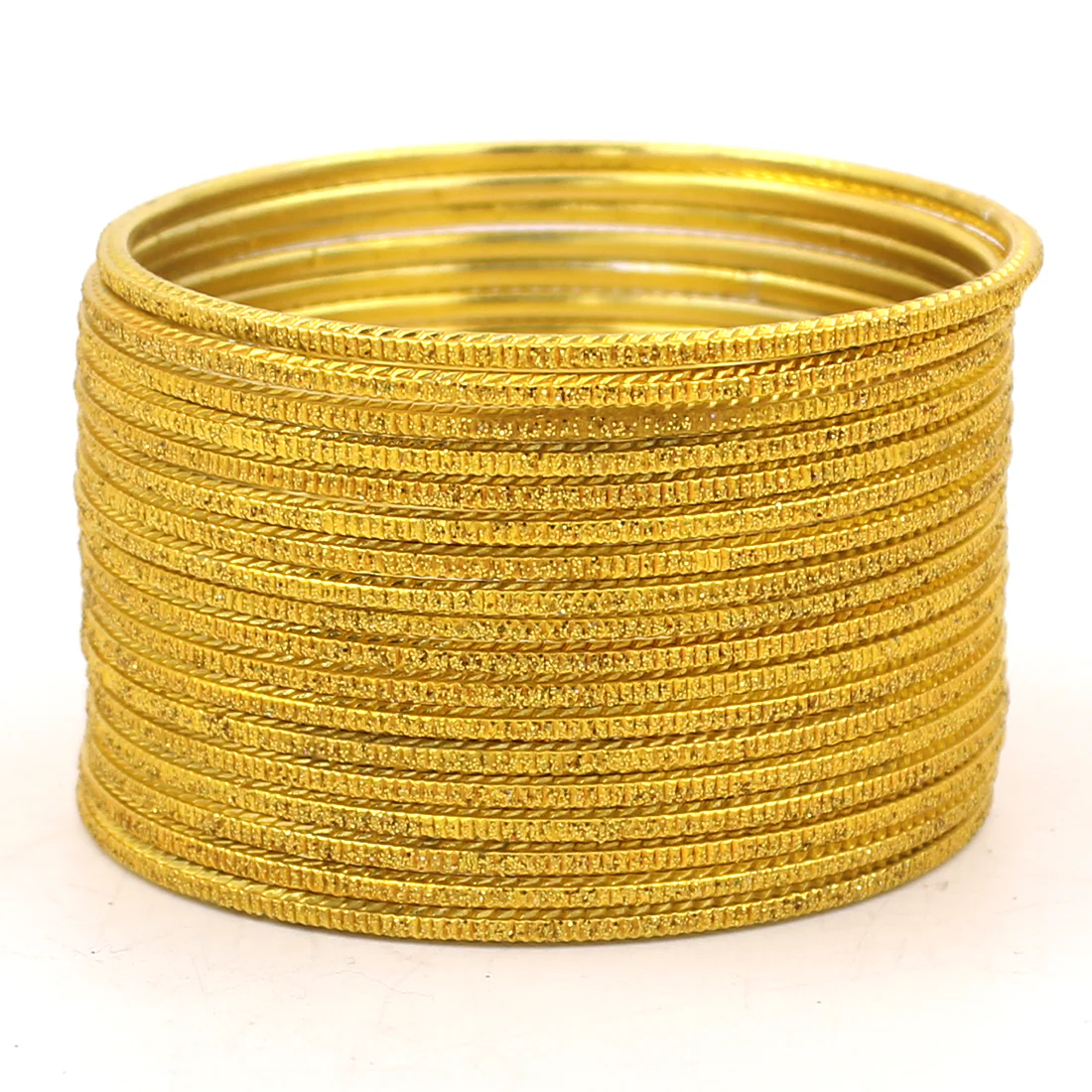 Set of 24 Lehar Glitter Metal Bangles by Leshya - Image 4