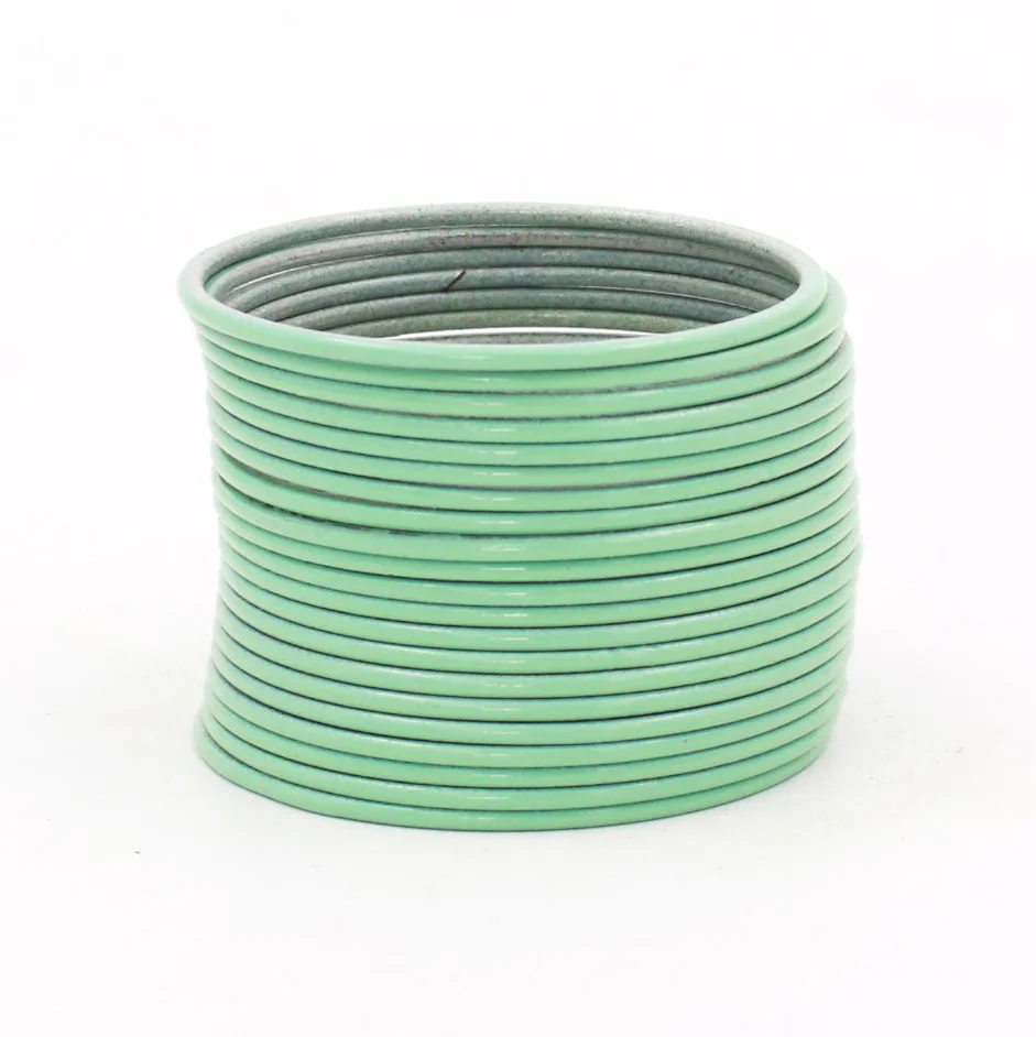 Set of 24 Look-Like Glass Metal Bangles by Leshya - Image 21