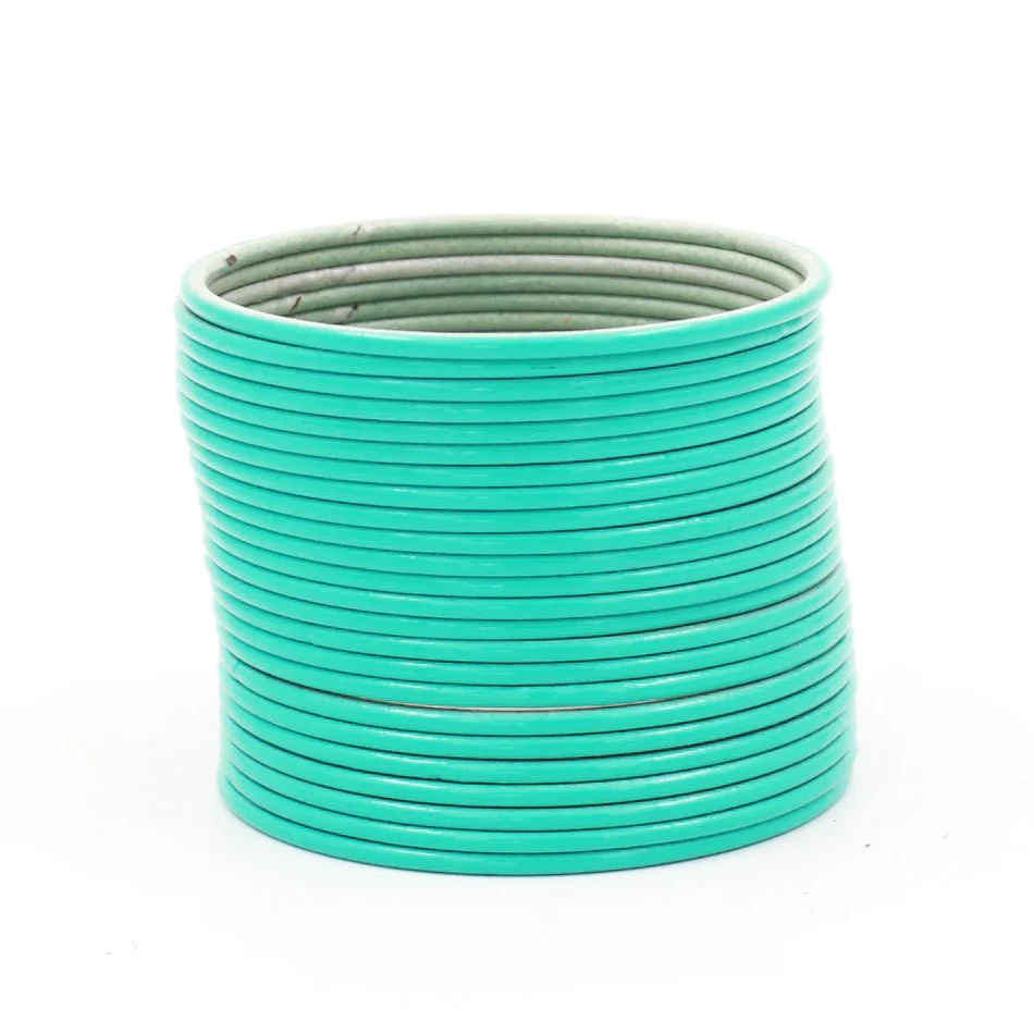 Set of 24 Look-Like Glass Metal Bangles by Leshya - Image 23