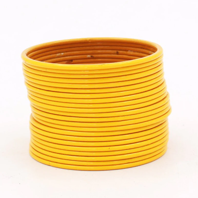 Set of 24 Look-Like Glass Metal Bangles by Leshya - Image 26