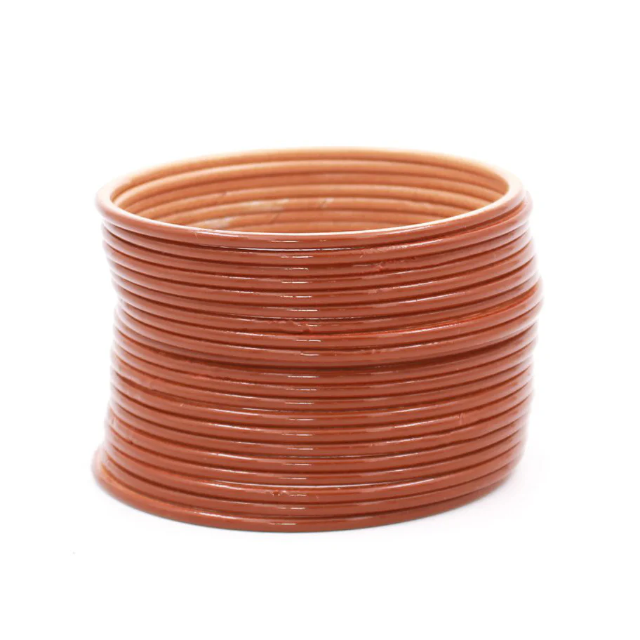 Set of 24 Look-Like Glass Metal Bangles by Leshya - Image 6